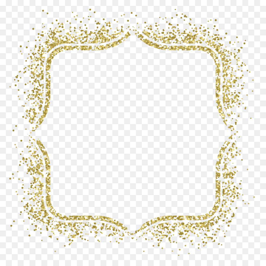 900x900 Picture Frame Glitter Gold Clip Art