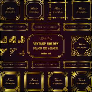 311x311 Vector Borders And Frames Idea Gold Frame Vector Free Vector 7 808