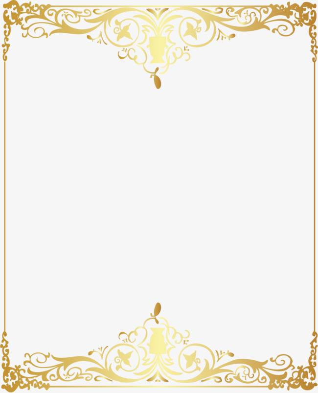 650x803 Vector Gold Pattern Frame, Vector, Golden, Pattern Png And Vector