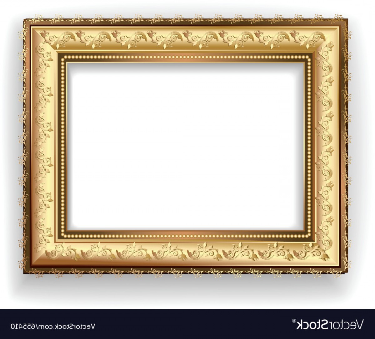 1200x1083 Wooden Vintage Gold Frame Vector Shopatcloth