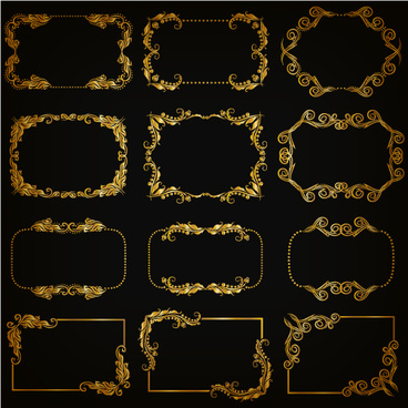 368x368 Gold Frame Vector Free Vector Download (7,840 Free Vector) For