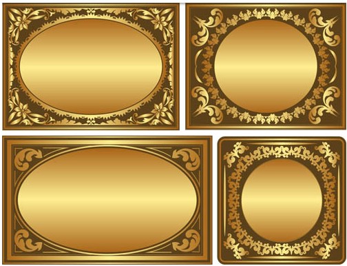 504x386 Shiny Golden Frames Vector Ai Format Free Vector Download