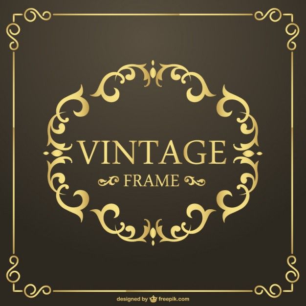 626x626 Vintage Golden Frame Vector (Ai Download) Vektory
