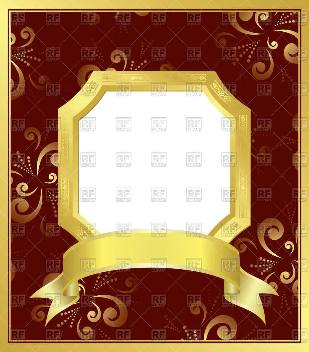 1053x1200 Vintage Luxurious Golden Frame Vector Image Vector Artwork Of