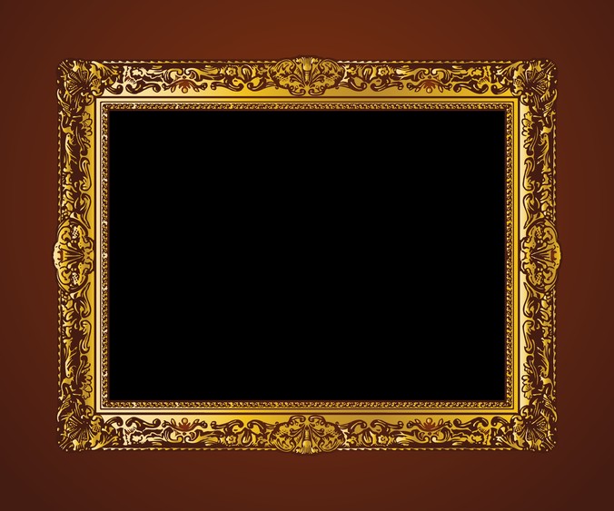676x563 European Wood Gold Frame Vector Free Vectors Ui Download