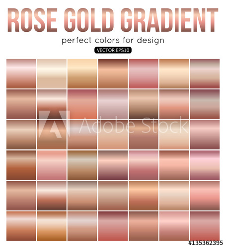 455x500 Rose Gold Gradient Perfect Colors For Design. Vector Illustration