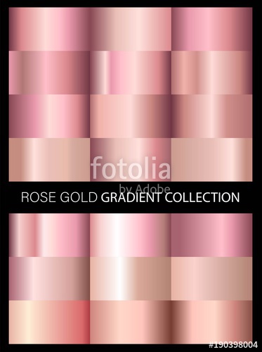 373x500 Rose Gold Metal Gradient Vector Collection Stock Image And
