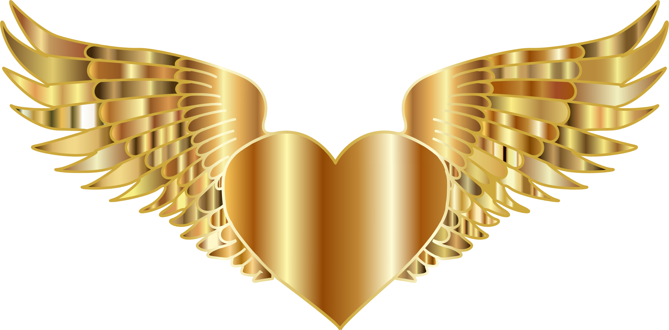 2312x1140 Gold Heart Clipart Freeuse Download