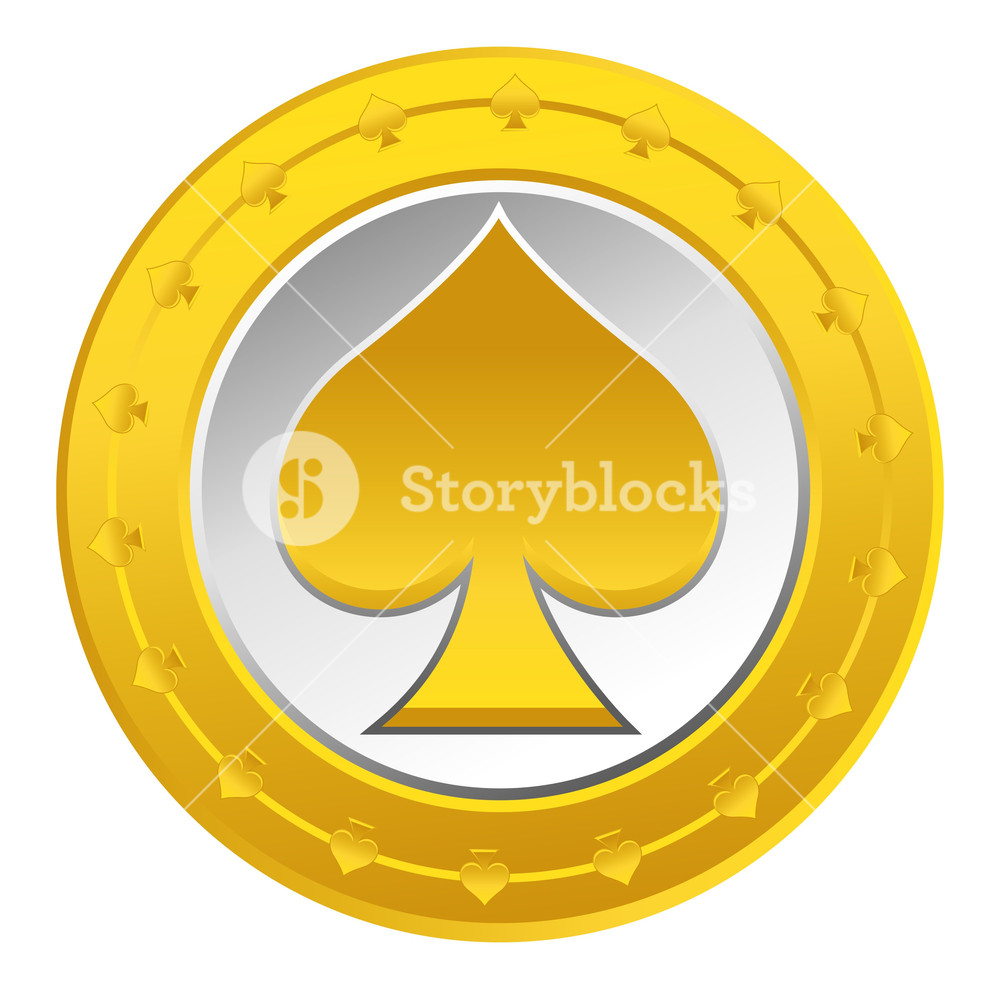 1000x989 Gold Heart Coin Vector Royalty Free Stock Image