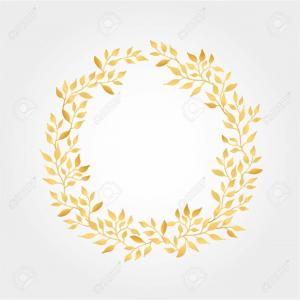 300x300 Inspiring Laurel Crown Greek Wreath With Golden Leaves Vector