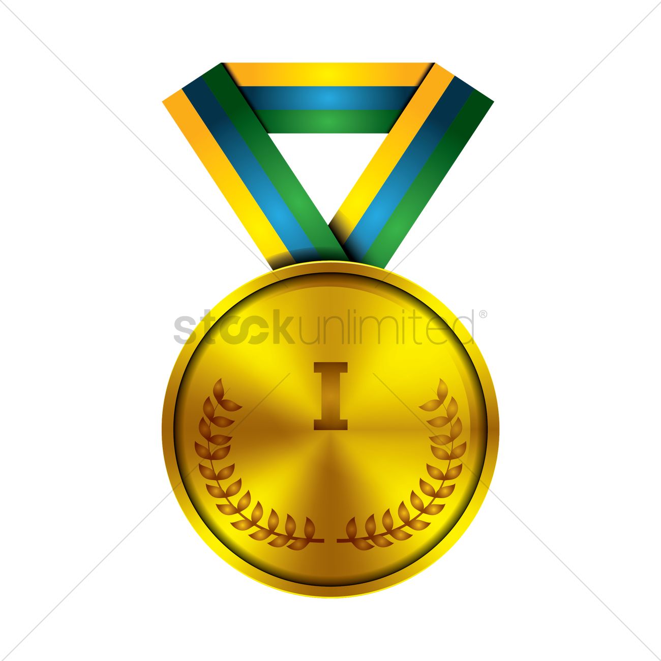 1300x1300 Gold Medal Vector Image