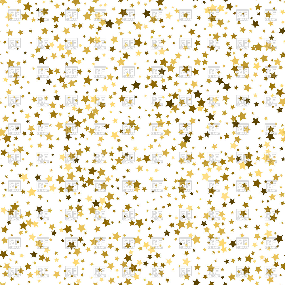 1200x1200 Gold Star Seamless Pattern Vector Image Vector Artwork Of