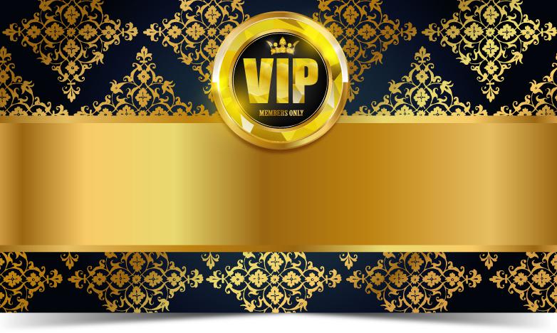 782x468 Golden Pattern Vip Card Vector [Ai]