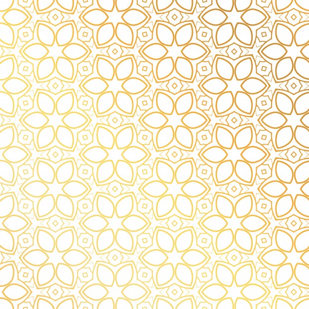 626x626 Golden Pattern With Floral Shapes Vector Free Download