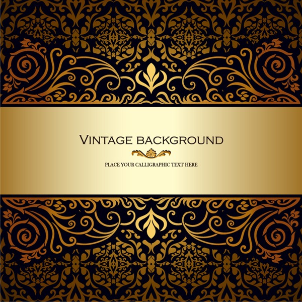 600x600 Classical Ornate Gold Pattern Background Vector Graphics My Free