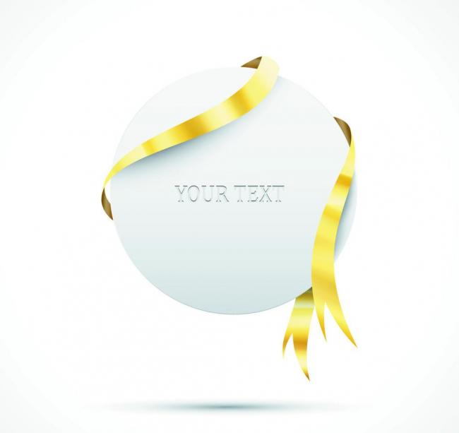 650x613 Gold Ribbon Vector Sales Label Picture Free Download Eps Files