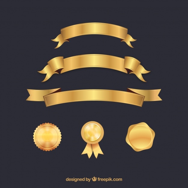626x626 Gold Ribbon Vectors, Photos And Psd Files Free Download