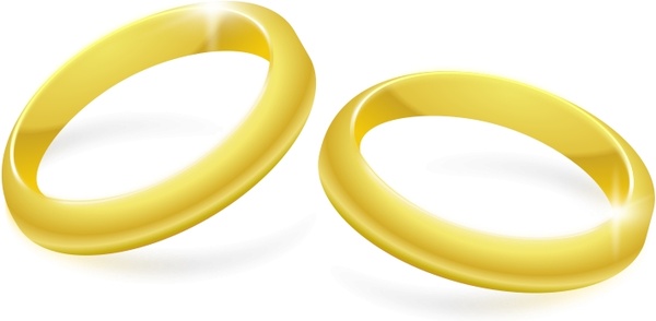 600x294 Gold Rings Free Vector In Open Office Drawing Svg ( .svg ) Vector