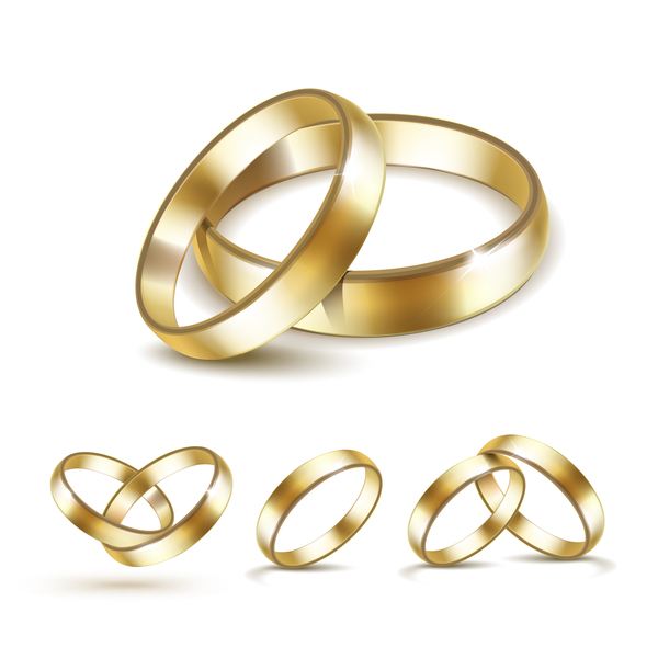 600x600 Shining Gold Ring Vector Set 01 Free Download