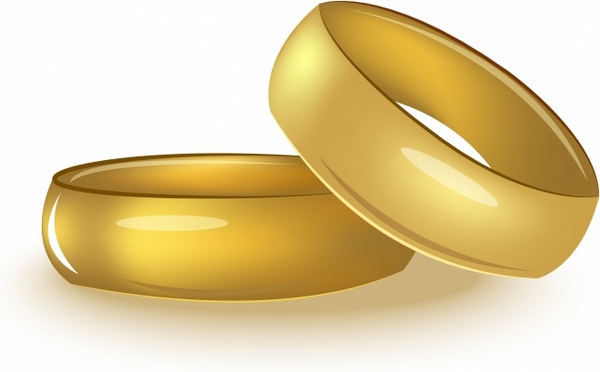 600x372 Simple Wedding Rings Free Vector In Adobe Illustrator Ai ( .ai