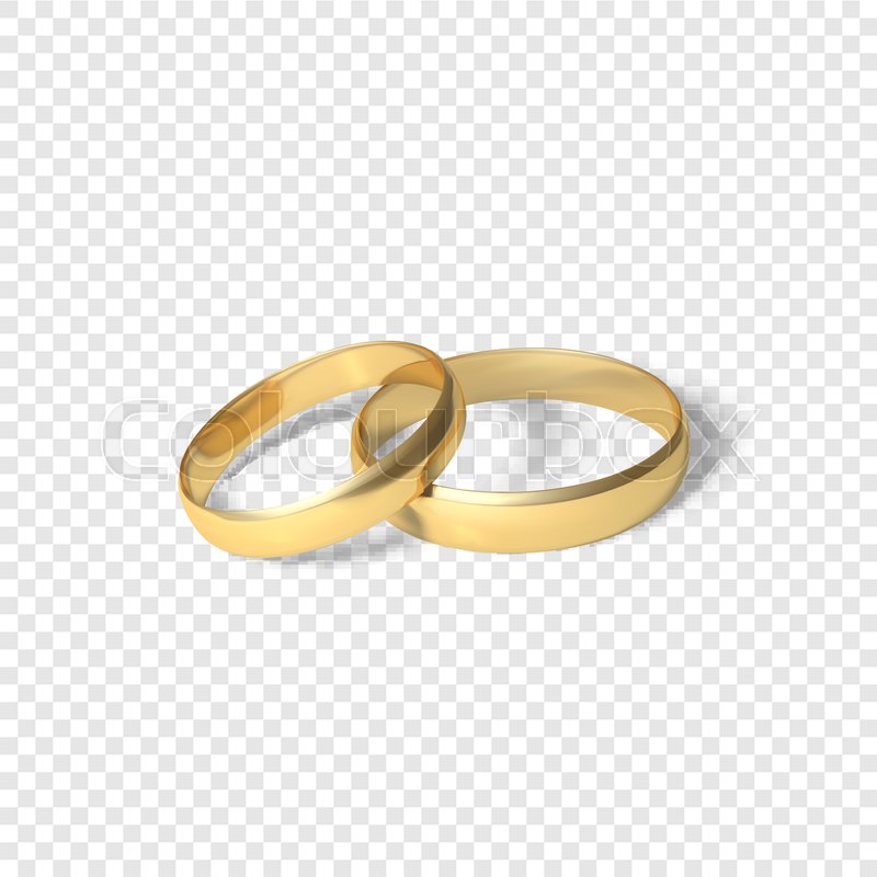800x800 Symbol Of Marriage Couple Of Golden Rings. Two Gold Rings. Vector
