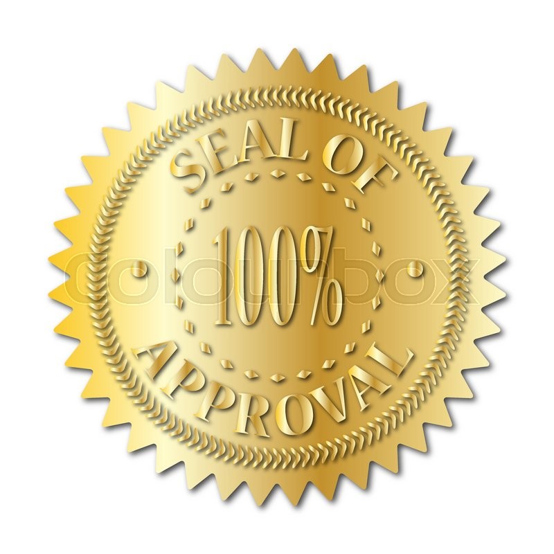 800x800 A Gold Seal Of Approval Badge Isolated On A White Background
