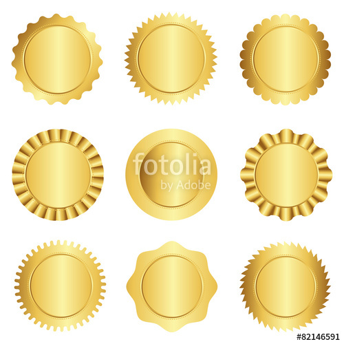 500x500 Gold Seal Stamp Collection Stock Image And Royalty Free Vector