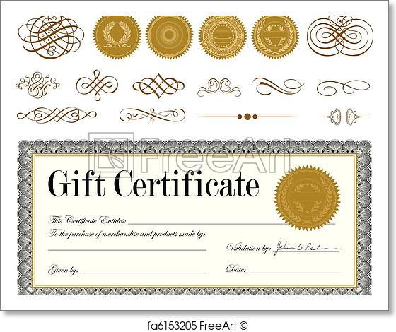 560x470 Free Art Print Of Vector Gold Seal And Certificate Set. Vector