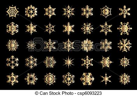 450x317 Gold Snowflakes. Gold Snowflake Vectors.