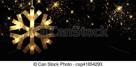 450x223 Christmas Black Banner With Snowflake. Christmas Black Banner With