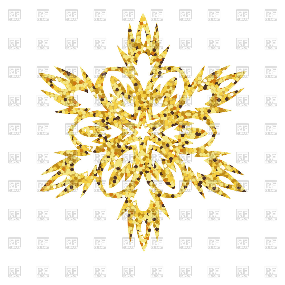 1200x1200 Christmas Gold Card With Snowflake Vector Image Vector Artwork