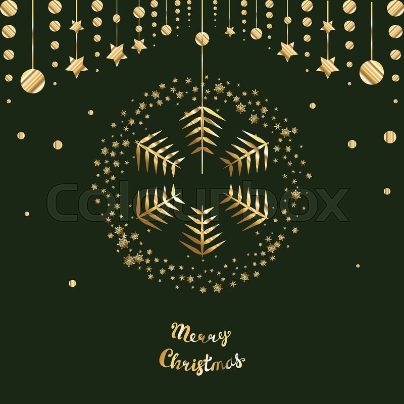 800x800 Christmas Snowflake Vector Icon On Dark Background. Gold Snow Logo
