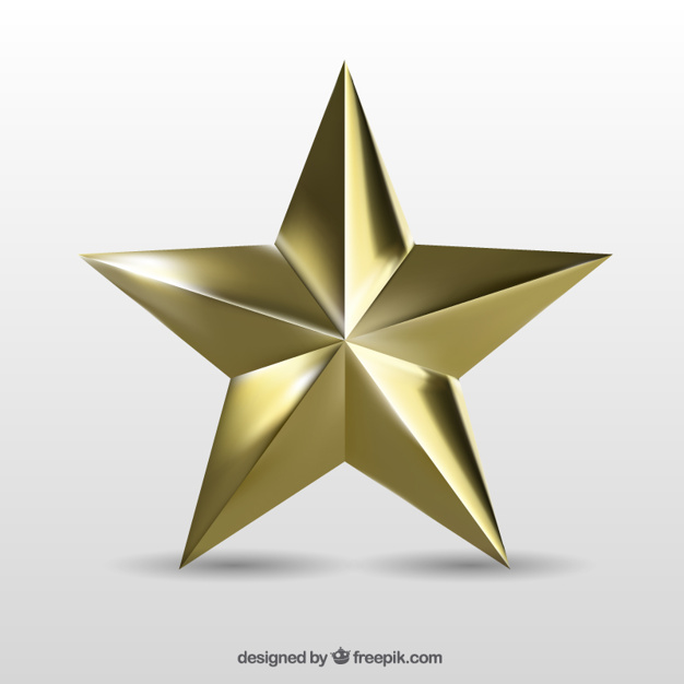626x626 Gold Star Vector Free Download