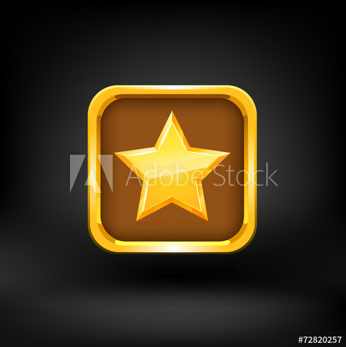 499x500 Gold Star. Vector