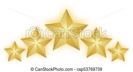450x243 Golden Star Vector. Christmas Stars. Isolated Badge For Website Or