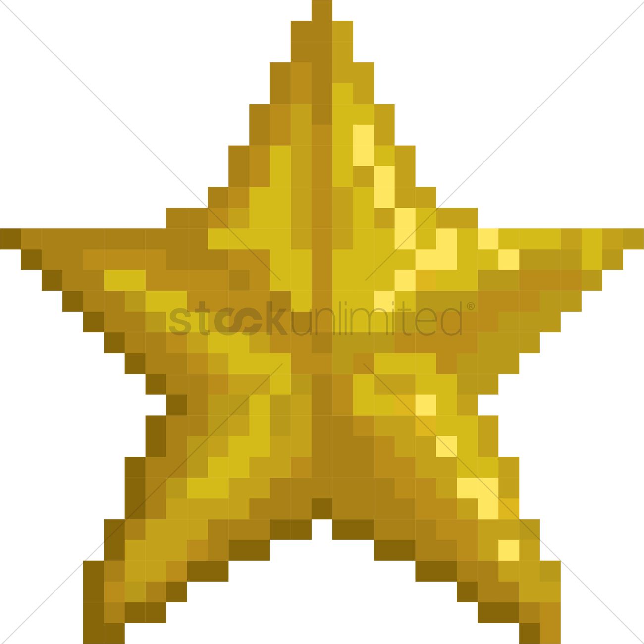 1300x1300 Pixel Gold Star Vector Image