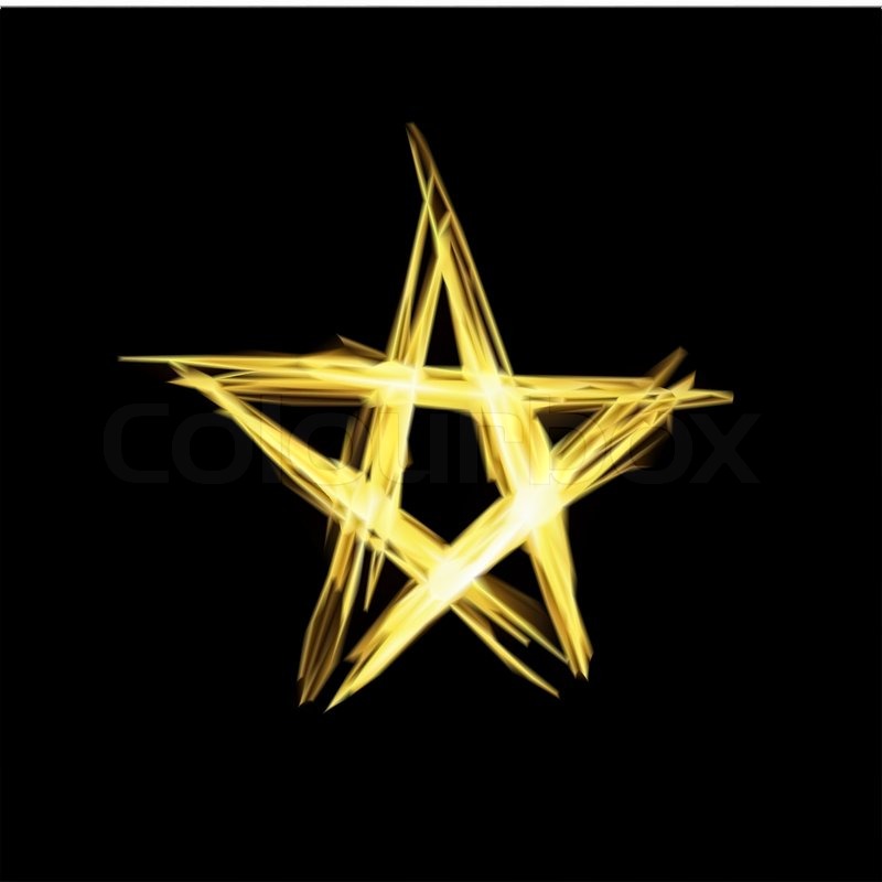 800x800 Abstract Christmas Gold Star. Vector Illustration Stock Vector