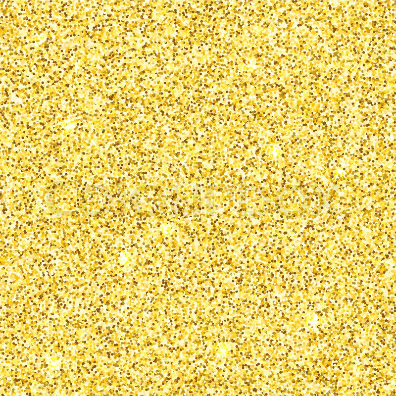 800x800 Bright Gold Glitter Texture Vector Seamless Pattern. Stock