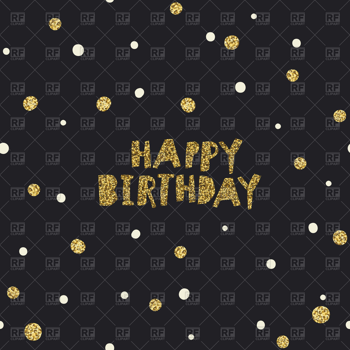 1200x1200 Happy Birthday Gold Vector Image Vector Artwork Of Infographics