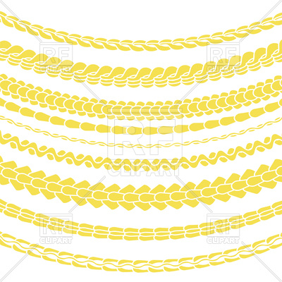 400x400 Set Of Gold Chain Borders Vector Image Vector Artwork Of Borders