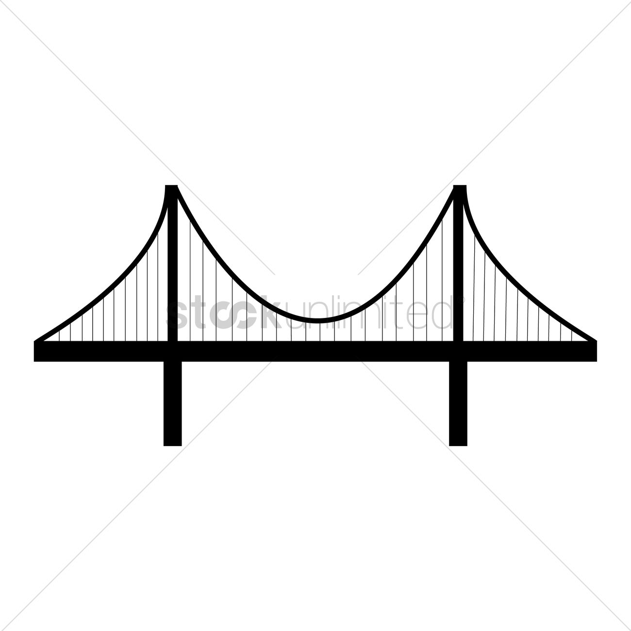 1300x1300 Golden Gate Bridge Vector Image