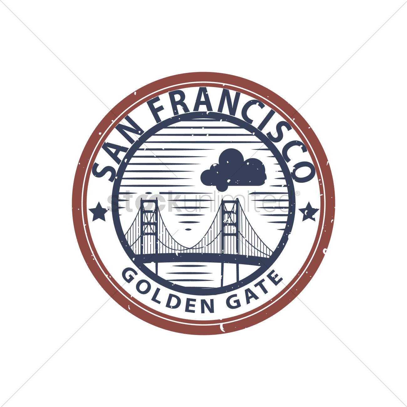 1300x1300 Golden Gate Bridge Vector Image