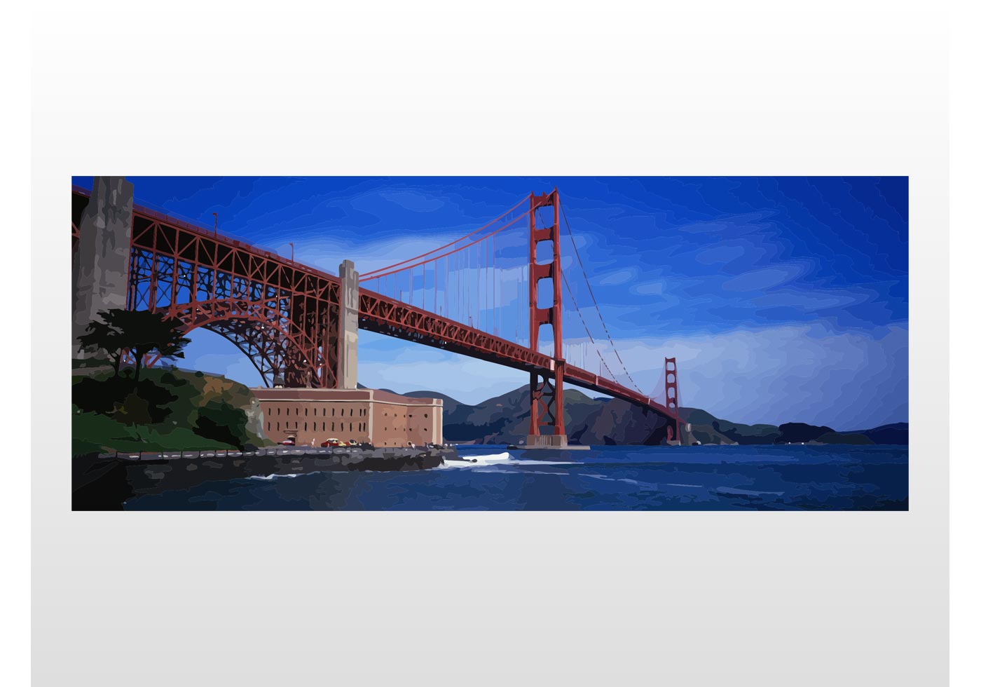 1400x980 Golden Gate Bridge Free Vector Art