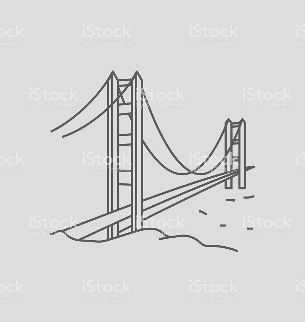 973x1024 Photos Golden Gate Bridge Line Drawing,