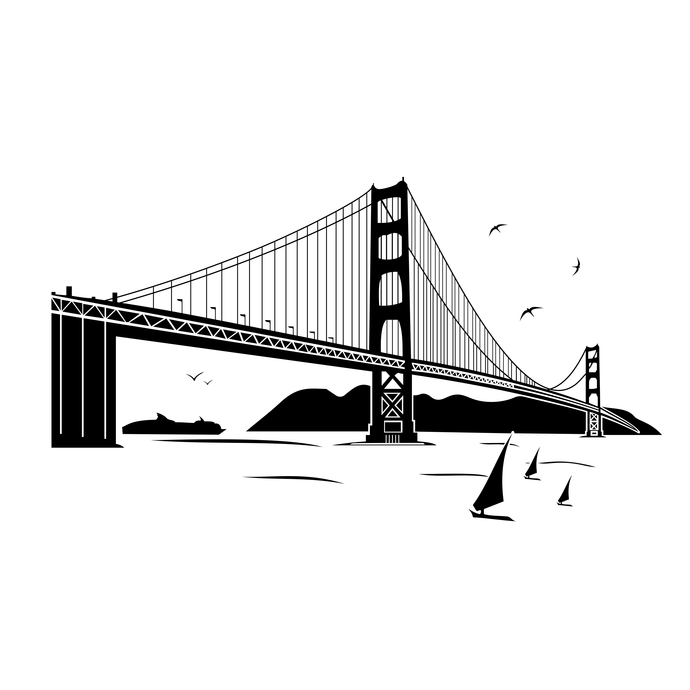 Golden Gate Bridge Vector Illustrator File at GetDrawings | Free download