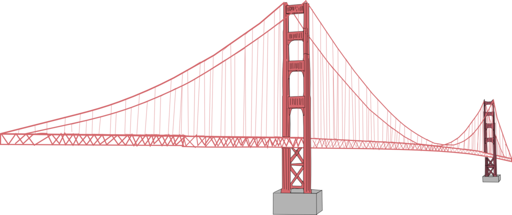 1024x430 Golden Gate Bridge Vector Illustrator File