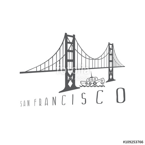 Golden Gate Bridge Vector Illustrator File at GetDrawings | Free download