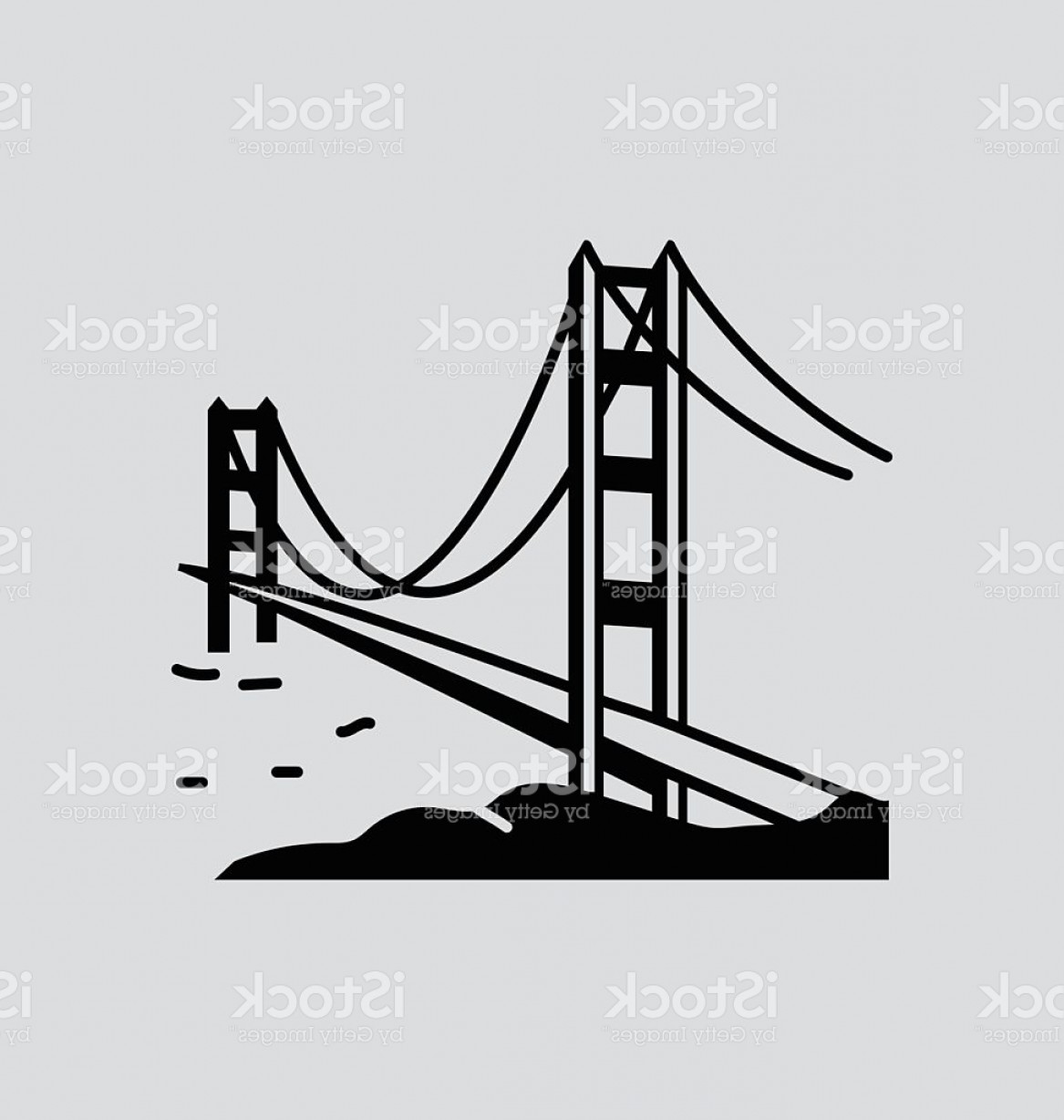 1167x1228 Golden Gate Bridge Solid Vector Illustration Gm Sohadacouri