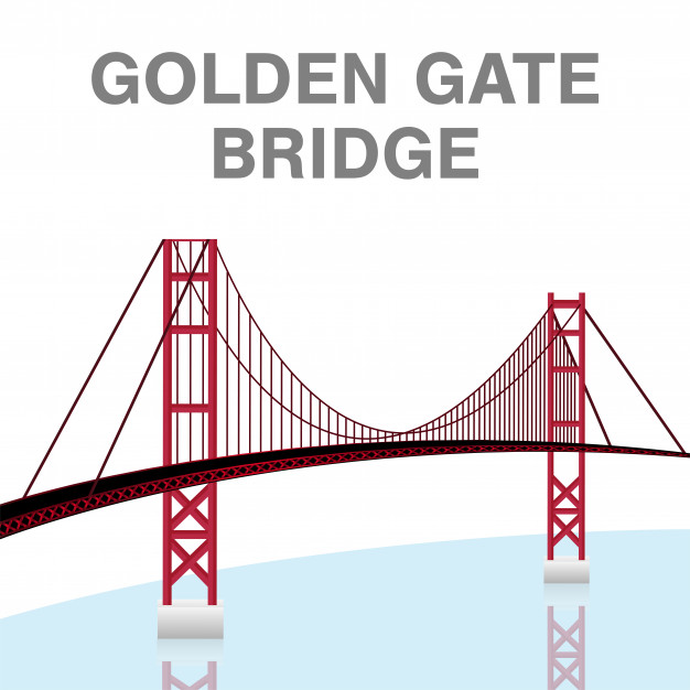 626x626 Golden Gate Bridge Vector Premium Download