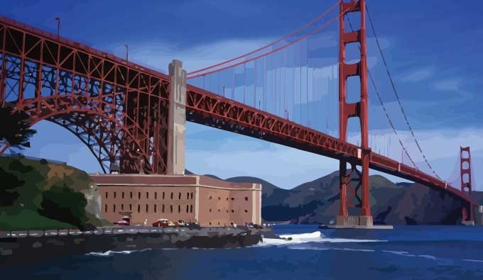 680x395 Golden Gate Bridge Vector Vectorish